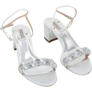 Women's Badgley Mischka Tanessa Heeled Sandal Silver Radiance US 7.5